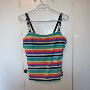 Women's Captiva Swimsuit Tankini Top L/G Multicolored